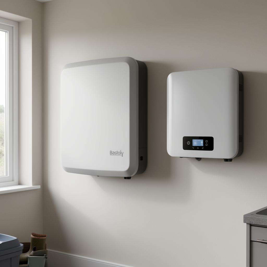 Batteria di accumulo e inverter installati a parete